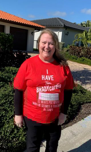 Michelle is a huge Tom Brady fan.