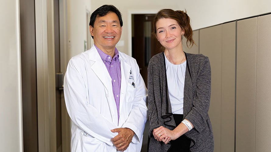 Dr. Patrick Hwu and Sara Leahey
