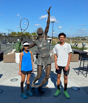 Sophia and Samir have a passion for playing tennis.