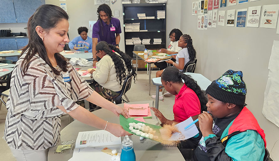 A student participating in the Youth Ambassadors Program