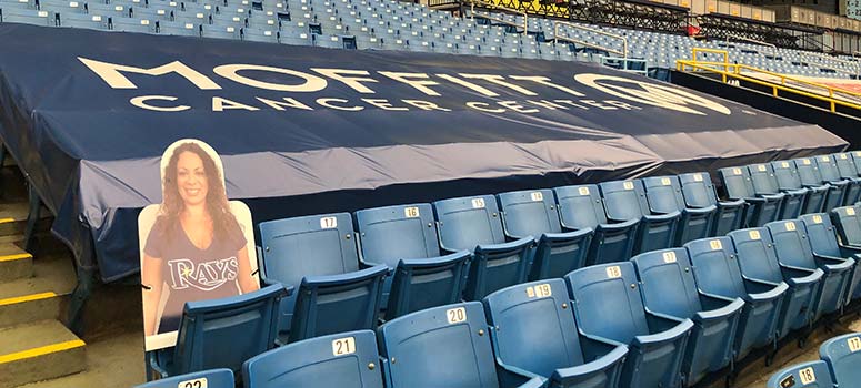 Cardboard cutout fan at Tropicana Field