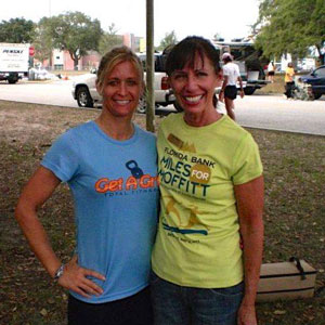 Vicki Peters with Get A Grip Team Co-Captain Carrie Kukuda