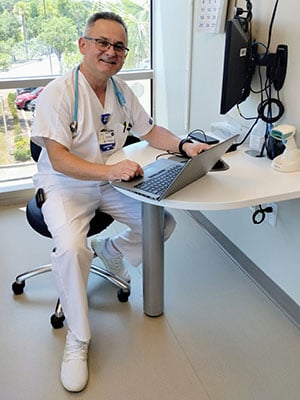 Leo Martinez hard at work at Moffitt at Wesley Chapel.