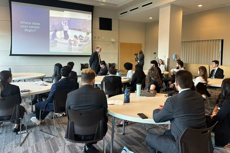 Students participating in the Collegiate Leadership Program