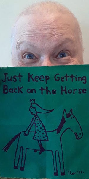 Patient Sandra Schemske keeps a positive outlook as she continues her treatment at Moffitt with full faith in her care team.