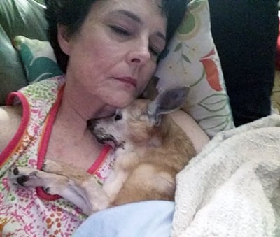 Diane and her dog, George