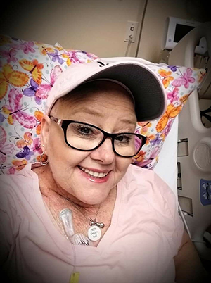 Wanda Lane receiving treatment at Moffitt 