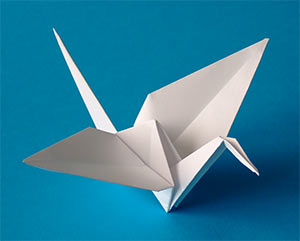 paper crane made in Arts in Medicine