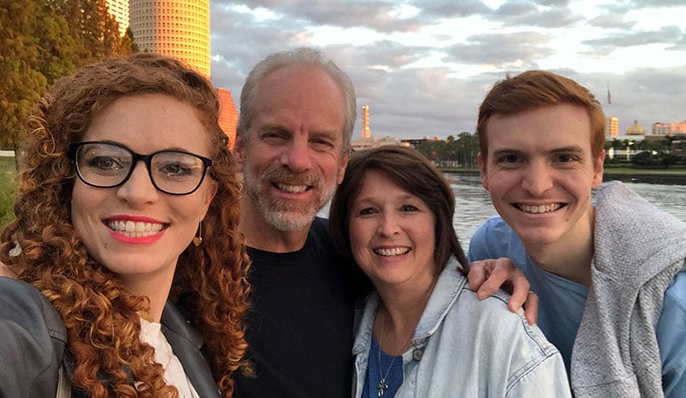 Shaffner family at Tampa River Walk