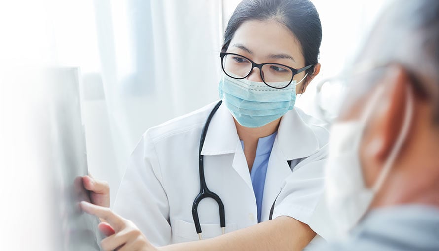 A doctor with a patient