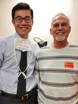 Photo of Dr. Roger Li, left, and Doug Aman 