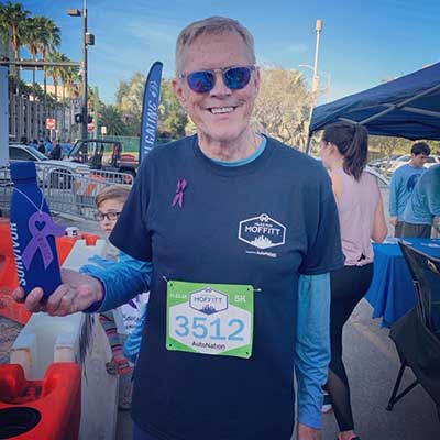 Moffitt patient David Ridell at the 2019 Miles for Moffitt event.