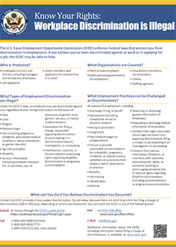 Rights: Workplace Discrimination is Illegal cover