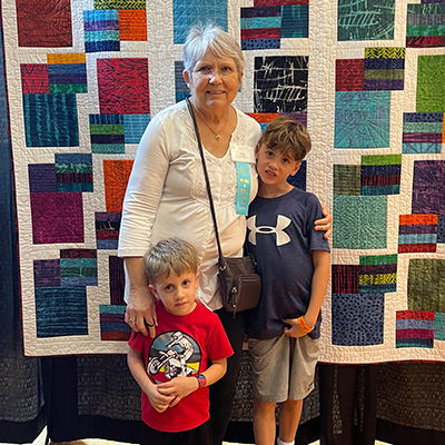 Wassum relishes time with her two grandsons.