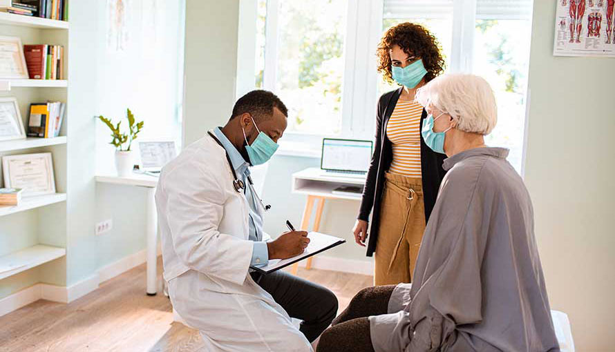 Patient with caregiver at Moffitt