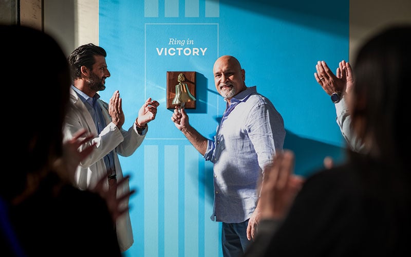 patient ringing bell after treatment