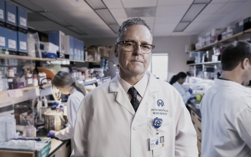 Dr. Forsyth in the laboratory