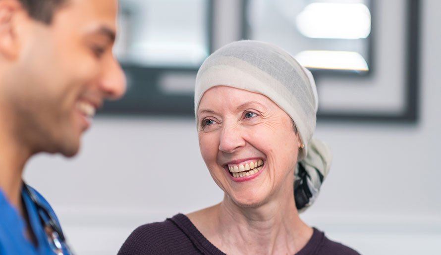 cervical cancer patient with nurse
