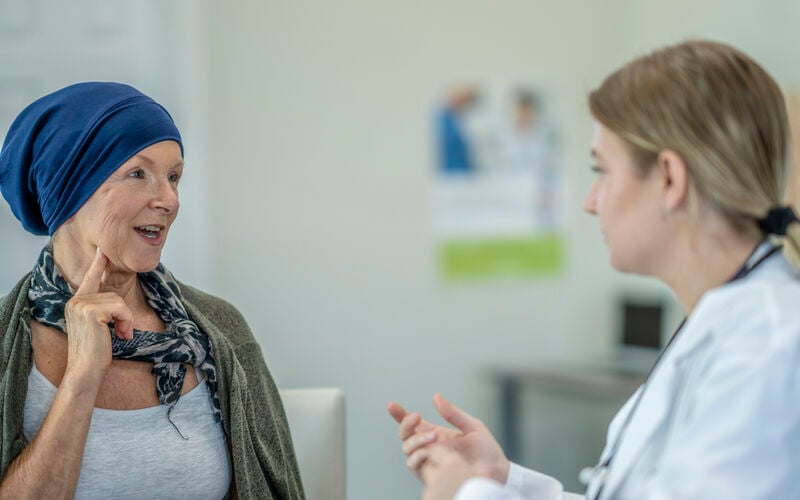 Patient describes salivary glad cancer symptoms