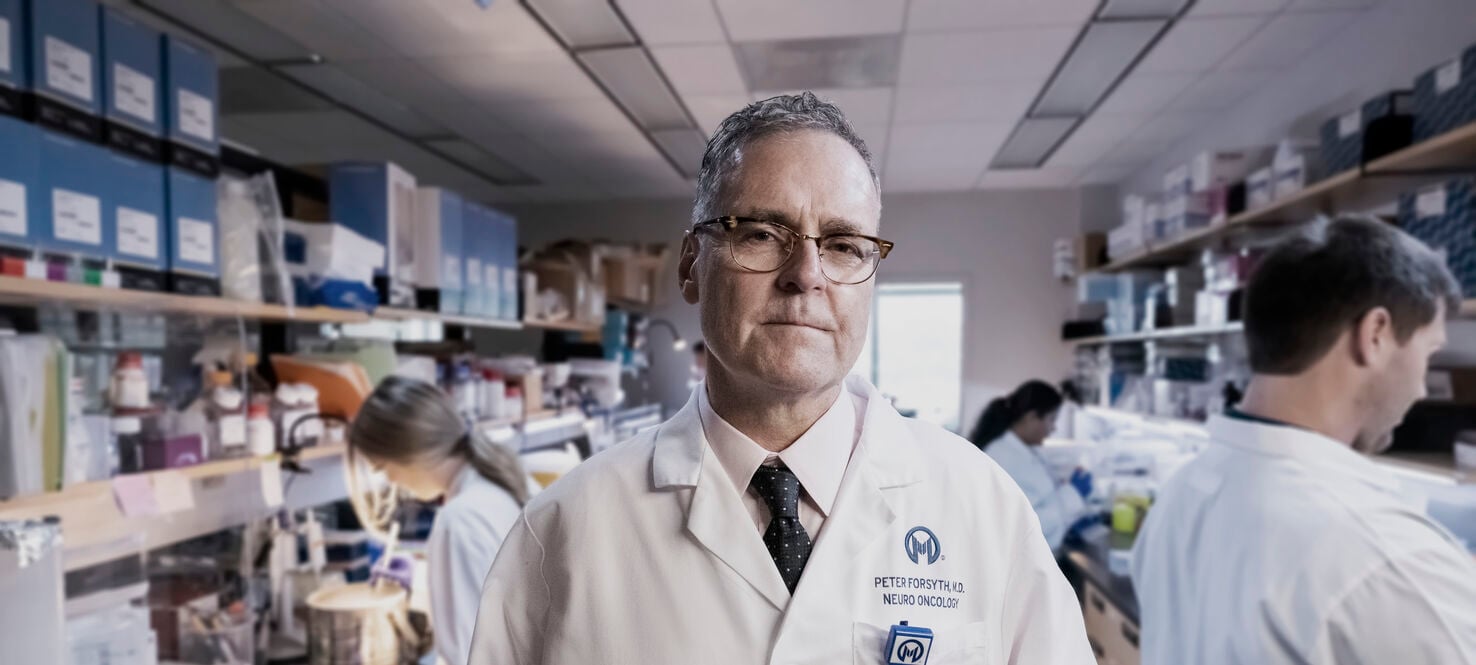 Dr. Forsyth in the research lab