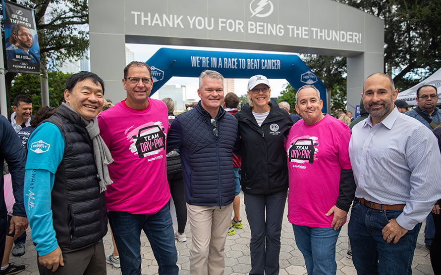 Group photo at Miles for Moffitt