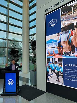 The Benefactor Wall, located at the Muriel Rothman Clinical Building