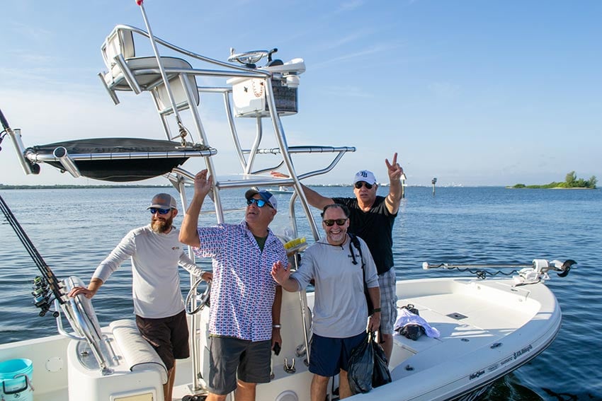 A fishing boat and crew at Contractors for a Cure