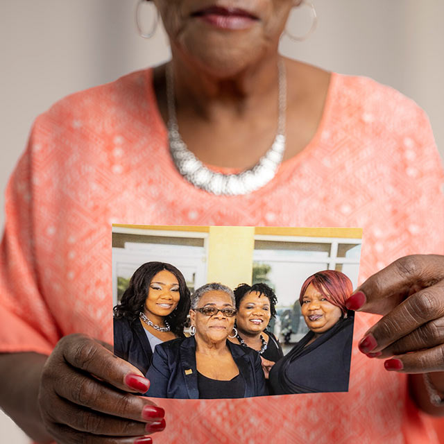 Erma's family supports her treatment for bladder cancer.