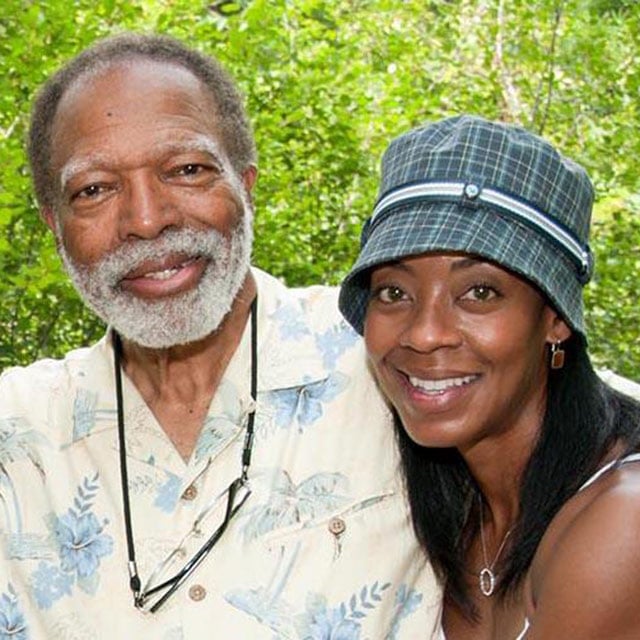 Gayle with her dad, an inspiration for her fight against neuro