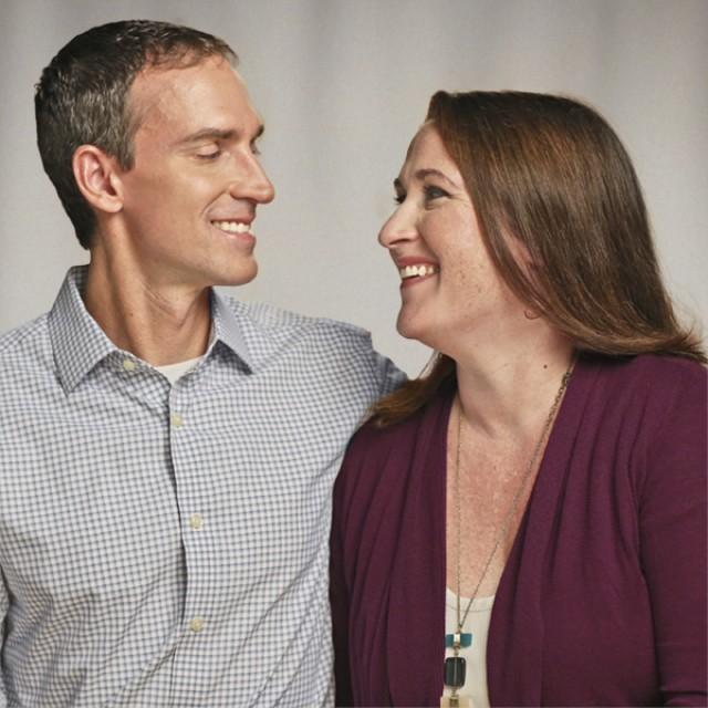 Phot of John, Lymphoma Survivor and Whitney, his wife and caregiver.