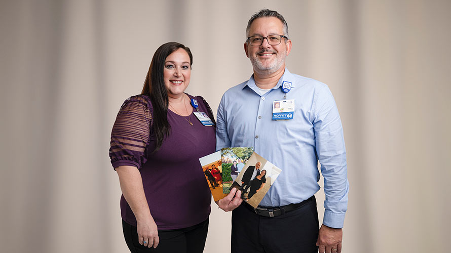 Gina, spouse and caregiver and Paul, kidney cancer survivor, Manager, Moffitt Supply Chain