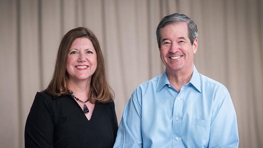 Laura and Steve, breast cancer survivor and myelodysplastic syndrome survivor.