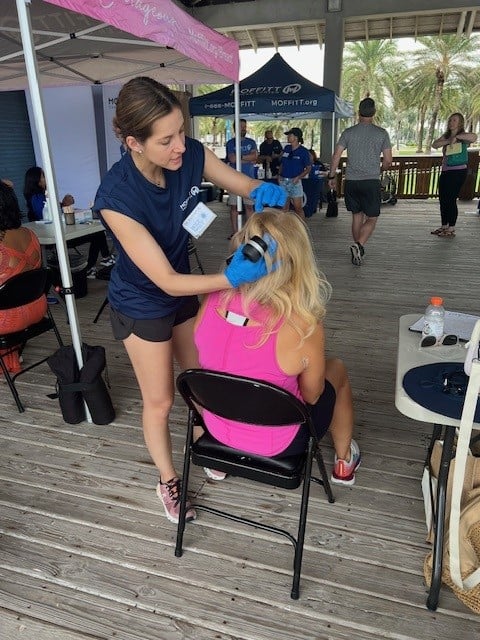 image of a person being screened for skin cancer