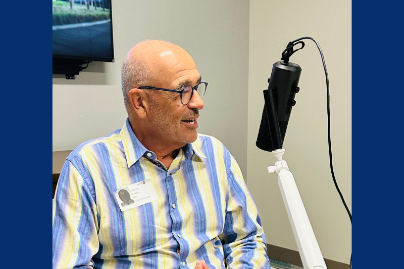 Rick at the microphone