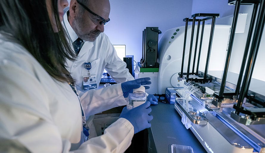 Dr. Duckett in Drug Discovery Lab