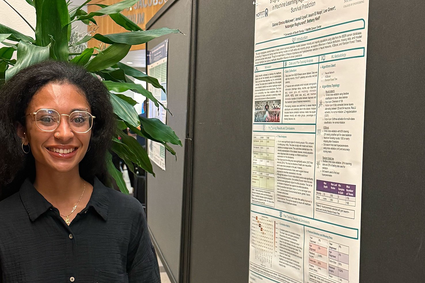 Dr. Gariel with poster