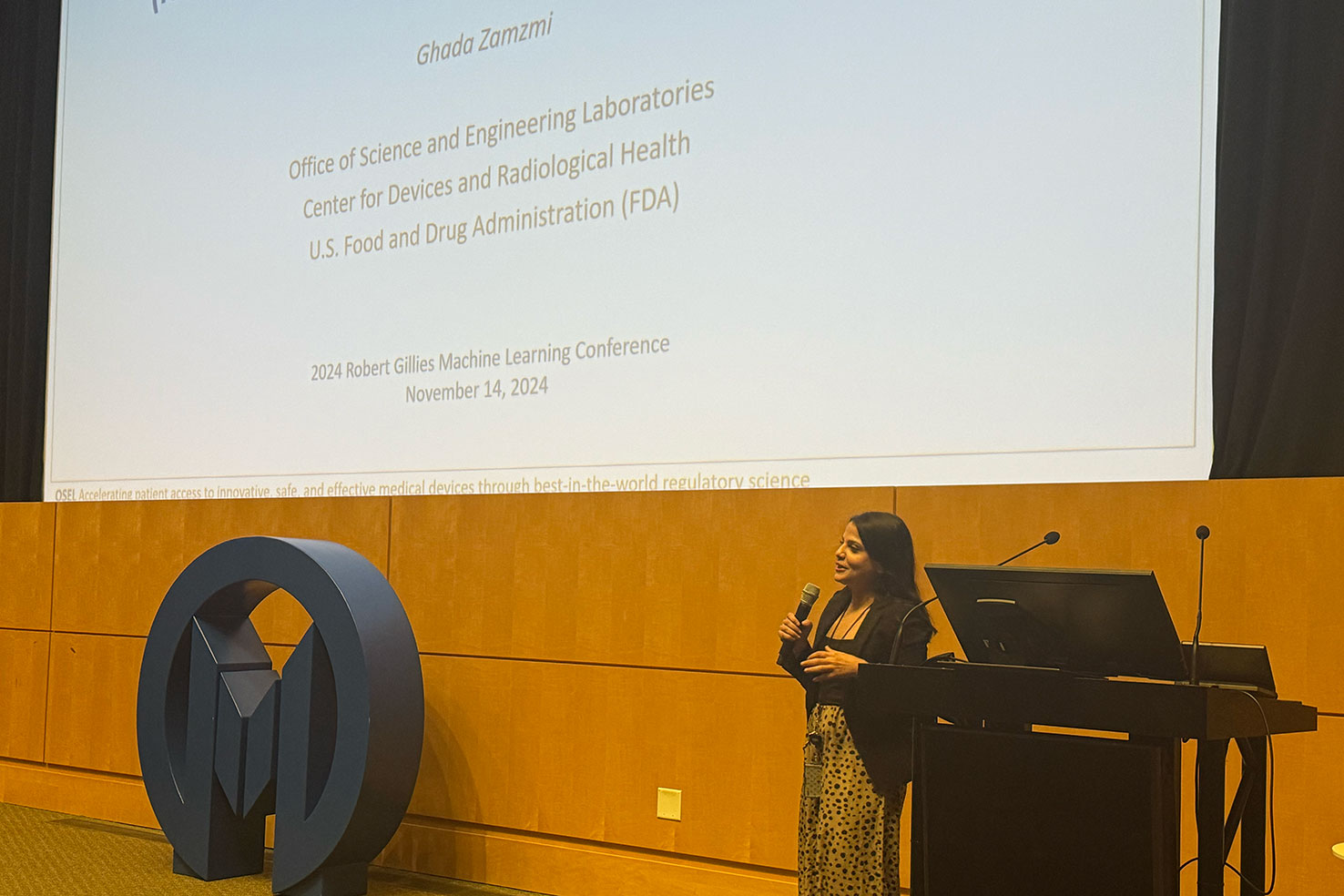 Dr. Ghada makes presentation