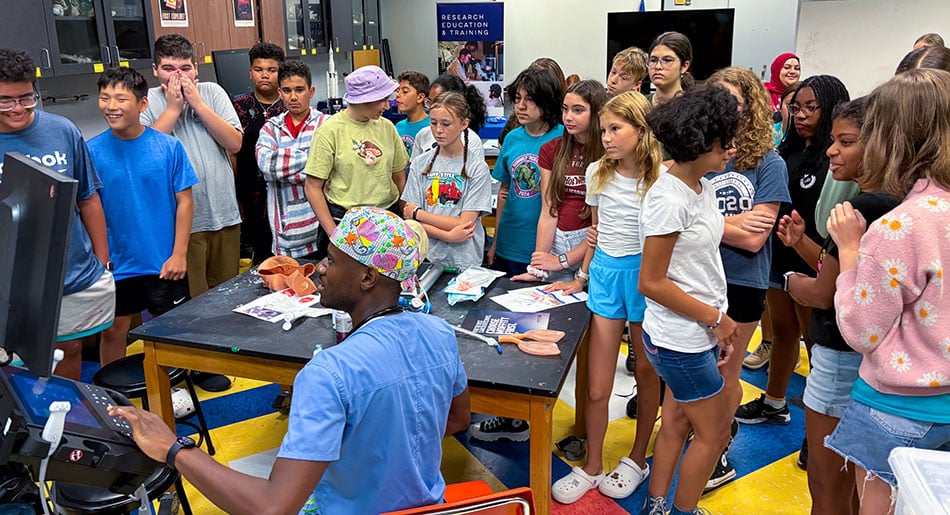 Teens in the pre-college program at Moffitt