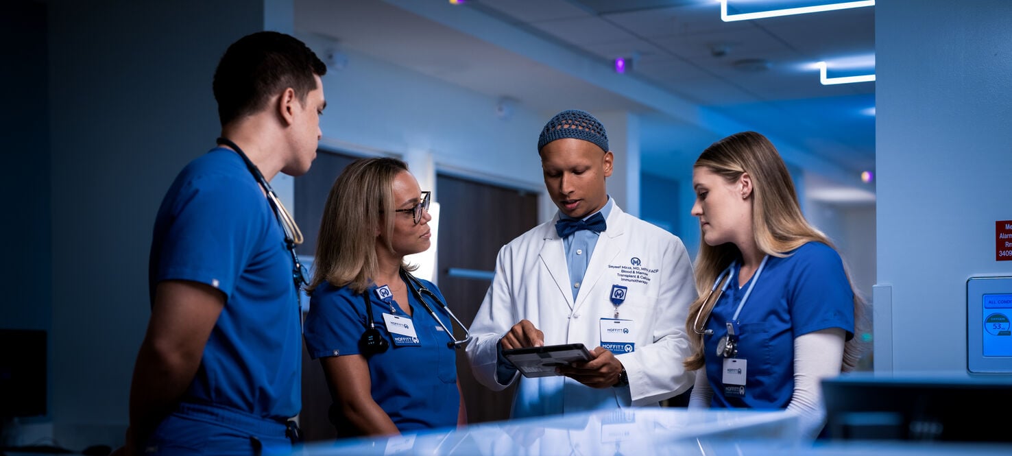 Dr. Sayeef Mirza collaborates with the BMT team